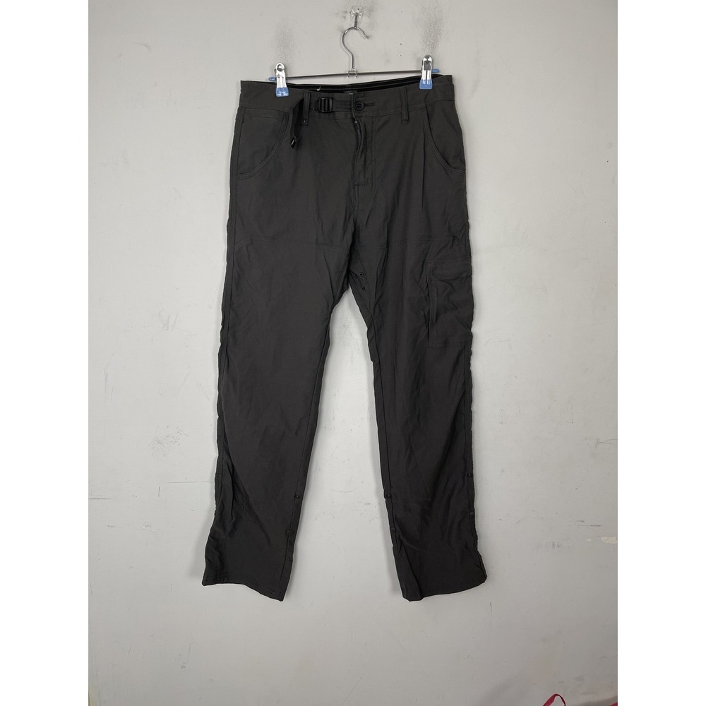 Prana Mens Pants 30x32 Cargo Hiking Outdoor‎ Relaxed Fit Gray Convertible